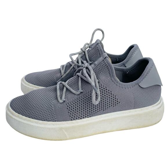 J Slide Grey Knit Platform Sneakers Size 8.5 - Picture 1 of 8